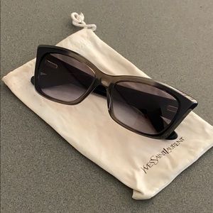 YSL DARK GREY CAT EYE SUNGLASSES